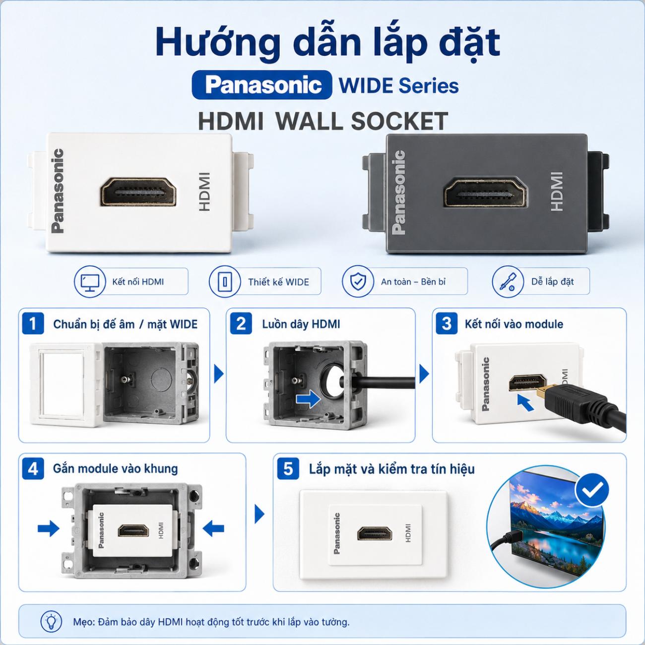 Ổ cắm HDMI Panasonic WIDE Series